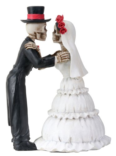 ebros gift Ebros 4 Inch Day Of The Dead Skeleton Wedding Couple Kiss Figurine