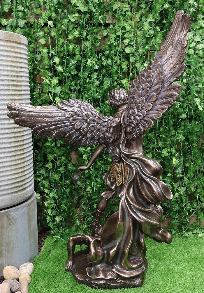 Ebros Gift Ebros 45" Tall Grand Saint Michael The Archangel Slaying Satan Lucifer Statue