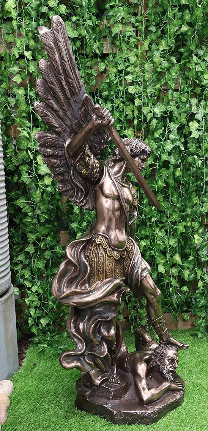 Ebros Gift Ebros 45" Tall Grand Saint Michael The Archangel Slaying Satan Lucifer Statue