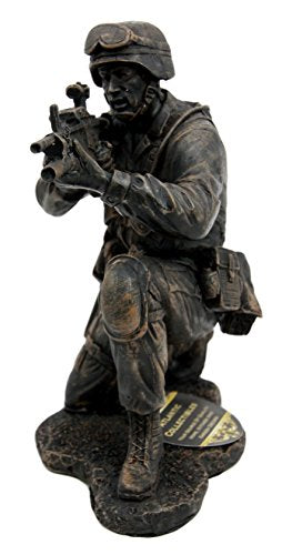 Ebros Gift Ebros 5.5" Height Military American Soldier Aiming Rifle Figurine Patriot War Hero