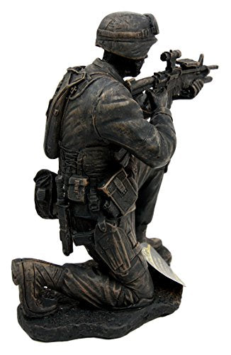 Ebros Gift Ebros 5.5" Height Military American Soldier Aiming Rifle Figurine Patriot War Hero