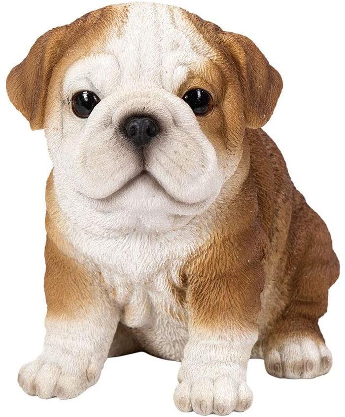 ebros gift Ebros 5"H Realistic Animal Bulldog Puppy Collectible Home Decor Figurine