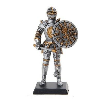 ebros gift Ebros 5 Inch Medieval Knight with Sword and Round Shield Statue Figurine