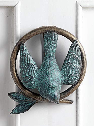 ebros gift Ebros 6.25" Tall Aluminum Dove Perching on Celtic Claddagh Ring Door Knocker
