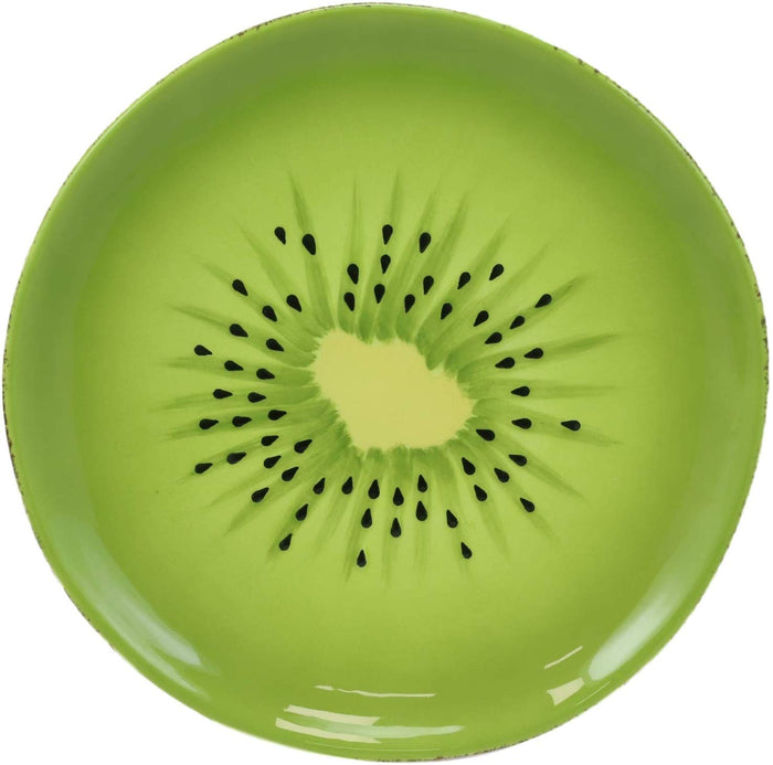 Ebros Gift Ebros 6.5" Diameter Gourmet Kitchen Fruity Kiwi Appetizer Serving Plate SET OF 3