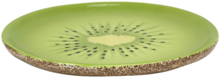 ebros gift Ebros 6.5" Diameter Gourmet Kitchen Fruity Kiwi Appetizer Serving Plate SET OF 3