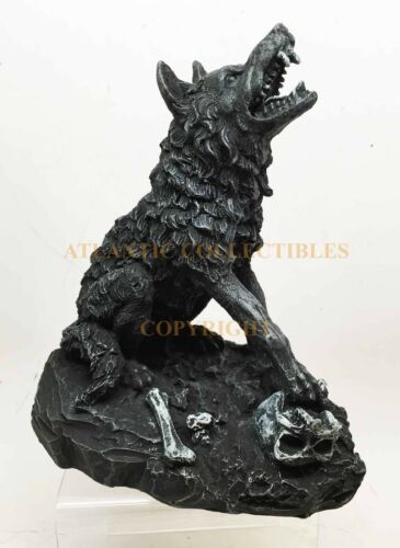 Ebros Gift Ebros 6.5 Inch Howling Werewolf With Crushed Skull Statue Figurine