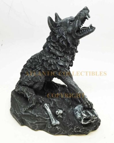 Ebros Gift Ebros 6.5 Inch Howling Werewolf With Crushed Skull Statue Figurine