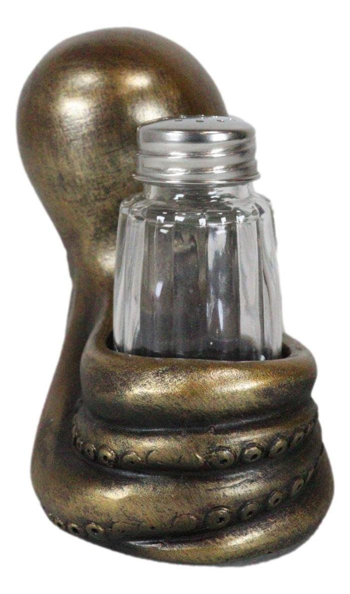 Ebros Gift Ebros 6.5"L Giant Octopus Tentacle Spice Glass Salt Pepper Shaker Holder Figurine