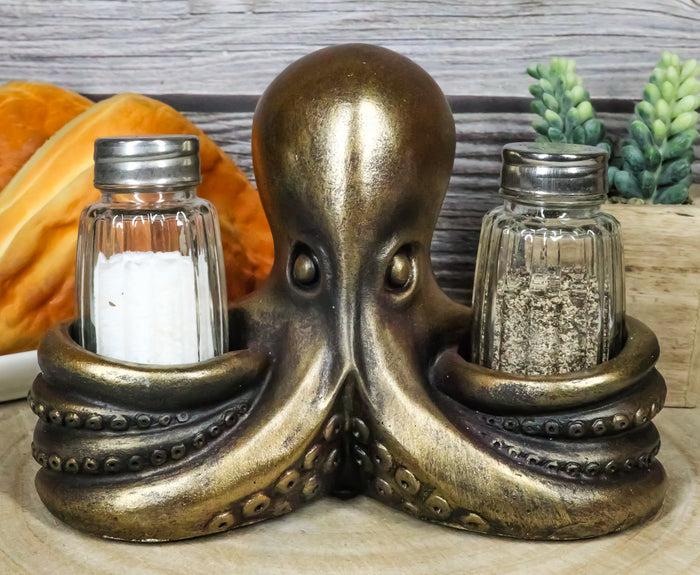 ebros gift Ebros 6.5"L Giant Octopus Tentacle Spice Glass Salt Pepper Shaker Holder Figurine