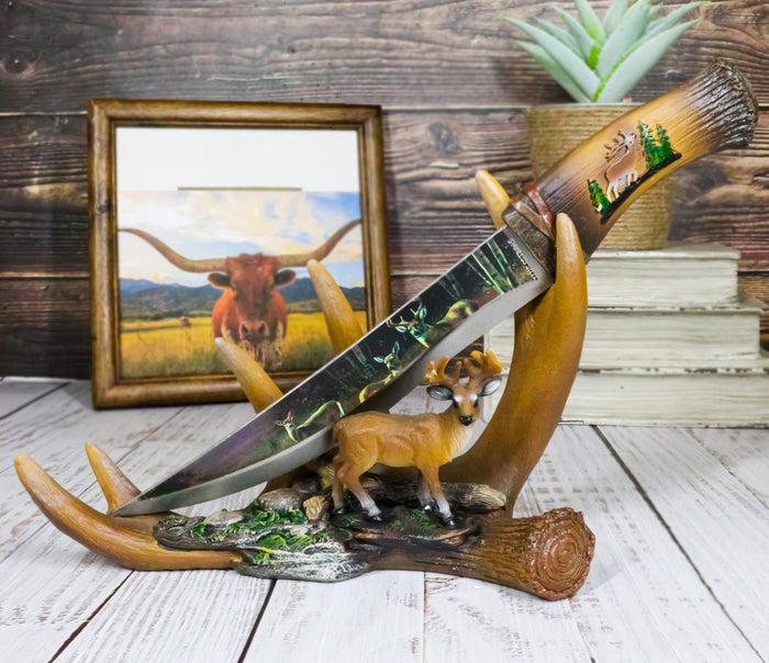ebros gift Ebros 6 Point Whitetail Buck Antlers Deer Stainless Steel Display Letter Opener