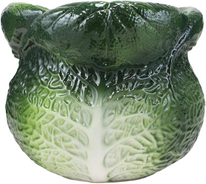 Ebros Gift Ebros 7.25"H Ceramic Gourmet Green Savoy Cabbage Utensil Holder Or Flower Vase