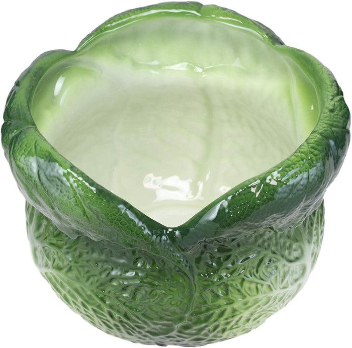 ebros gift Ebros 7.25"H Ceramic Gourmet Green Savoy Cabbage Utensil Holder Or Flower Vase