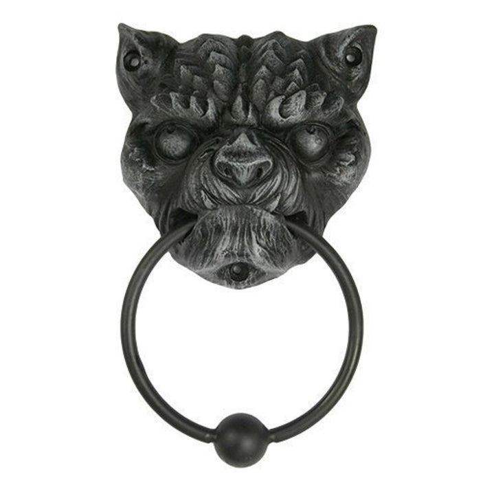 ebros gift Ebros 7 Inch Angry Evil Bulldog Gargoyle Resin Door Knocker Home Decor