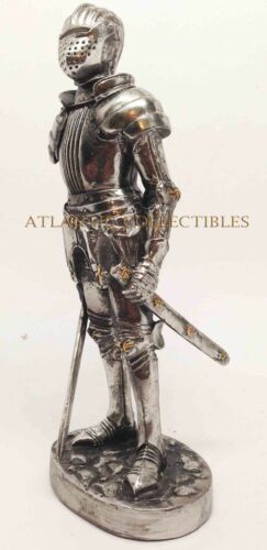 Ebros Gift Ebros 7 Inch Armored Medieval Knight With Dual Swords Statue Figurine
