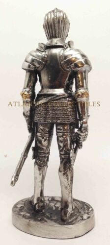 Ebros Gift Ebros 7 Inch Armored Medieval Knight With Dual Swords Statue Figurine