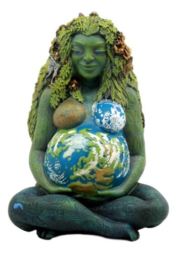 Ebros Gift Ebros 7" Millennial Gaia Mother Goddess Te Fiti Statue Oberon Zell (Earth Green)