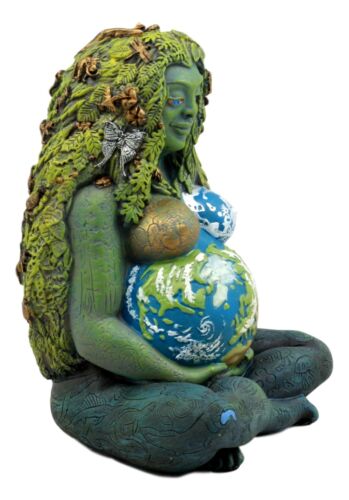 Ebros Gift Ebros 7" Millennial Gaia Mother Goddess Te Fiti Statue Oberon Zell (Earth Green)