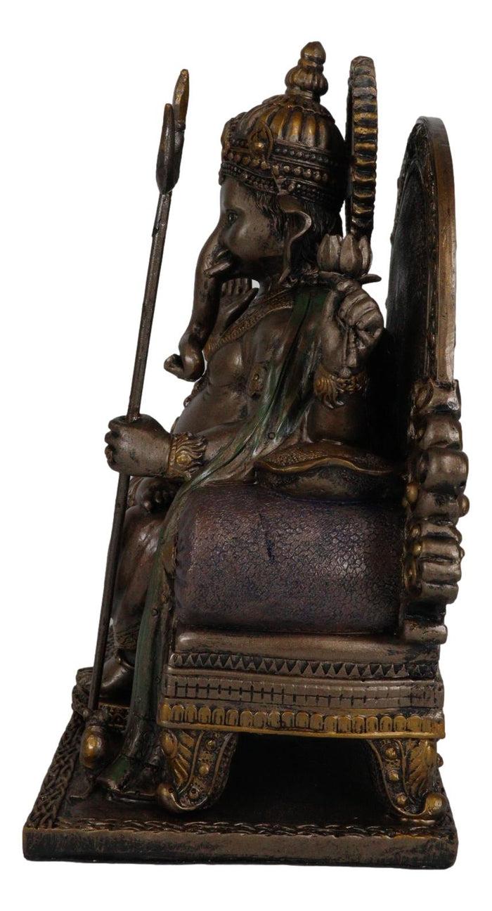 Ebros Gift Ebros 8.25 Inch Ganesha On Throne Mythological Indian Resin Statue Figurine