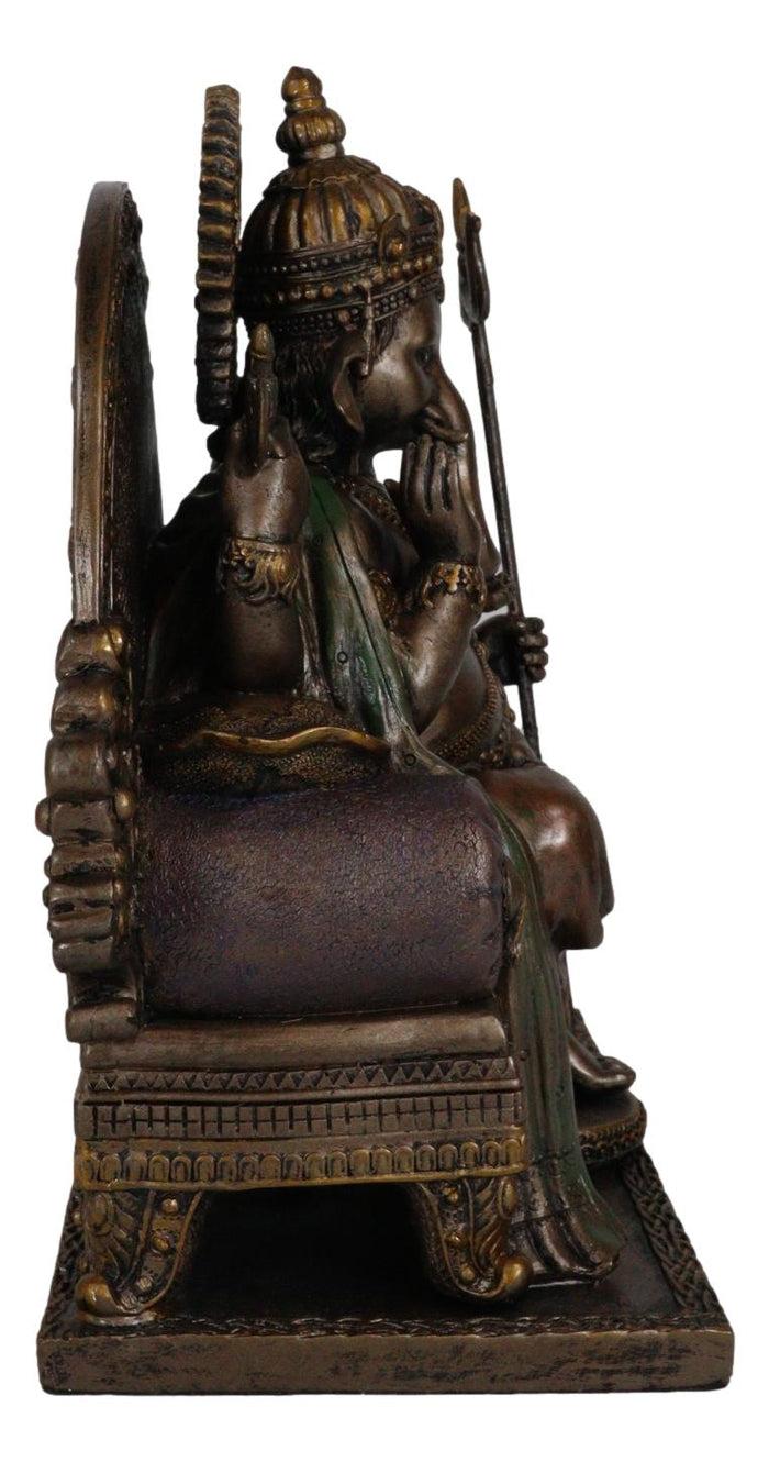 Ebros Gift Ebros 8.25 Inch Ganesha On Throne Mythological Indian Resin Statue Figurine