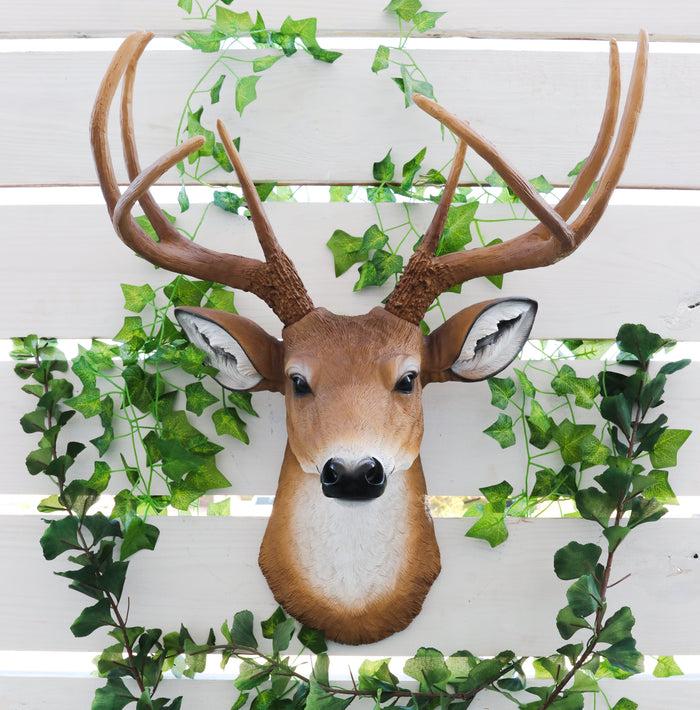 ebros gift Ebros 8 Point Buck Deer Bust Champion Wall Mount Sculpture Plaque Figurine 21"H