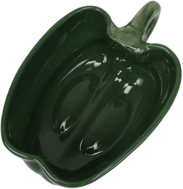 ebros gift Ebros 8" Wide Realistic Green Bell Pepper Ceramic Soup Bowl Container (1 PC)
