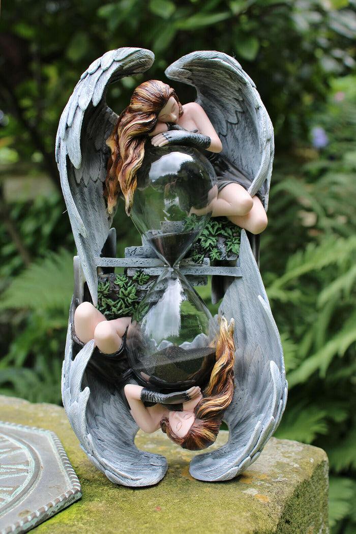 ebros gift Ebros 9"H Sacred Memory Weeping Angel Gothic Sand Timer Statue by Anne Stokes