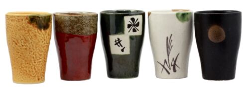 Ebros Gift Ebros Abstract Art Glazed Ceramic 8oz Coffee Tea Cup Set Of 5 Made In Japan