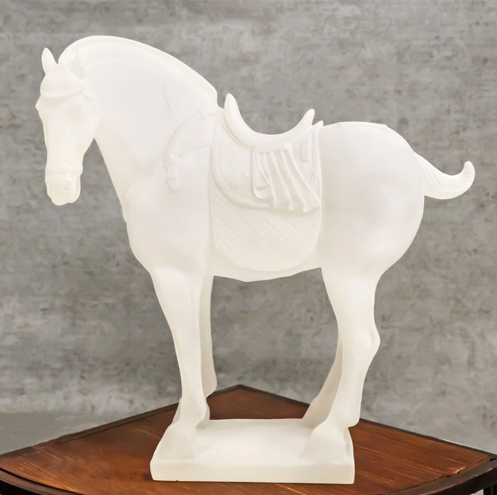 ebros gift Ebros Acrylic Translucent Ming Terracotta War Horse Replica Statue 11.5" Long