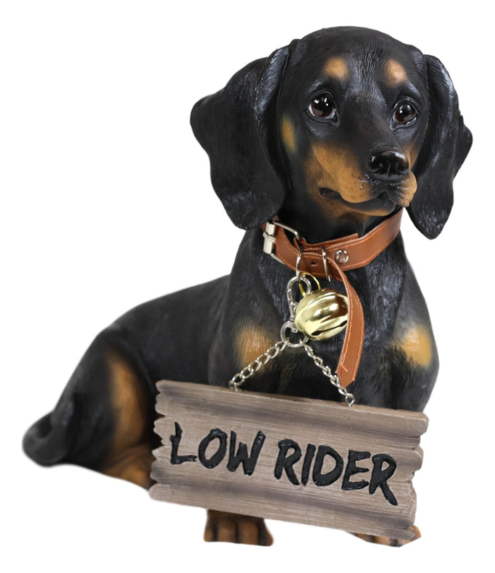 Ebros Gift Ebros Adorable Black & Tan Dachshund Dog Welcome Statue 10.5"Tall Sausage Wiener Dog Figurine Guest Greeter Home Decor