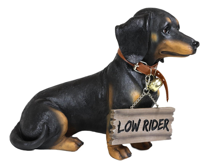Ebros Gift Ebros Adorable Black & Tan Dachshund Dog Welcome Statue 10.5"Tall Sausage Wiener Dog Figurine Guest Greeter Home Decor