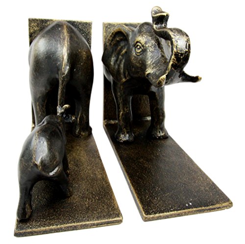 Ebros Gift Ebros African Elephant Matriarch And Baby Rites Of Passage Aluminum Decorative Bookends