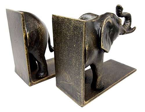 Ebros Gift Ebros African Elephant Matriarch And Baby Rites Of Passage Aluminum Decorative Bookends