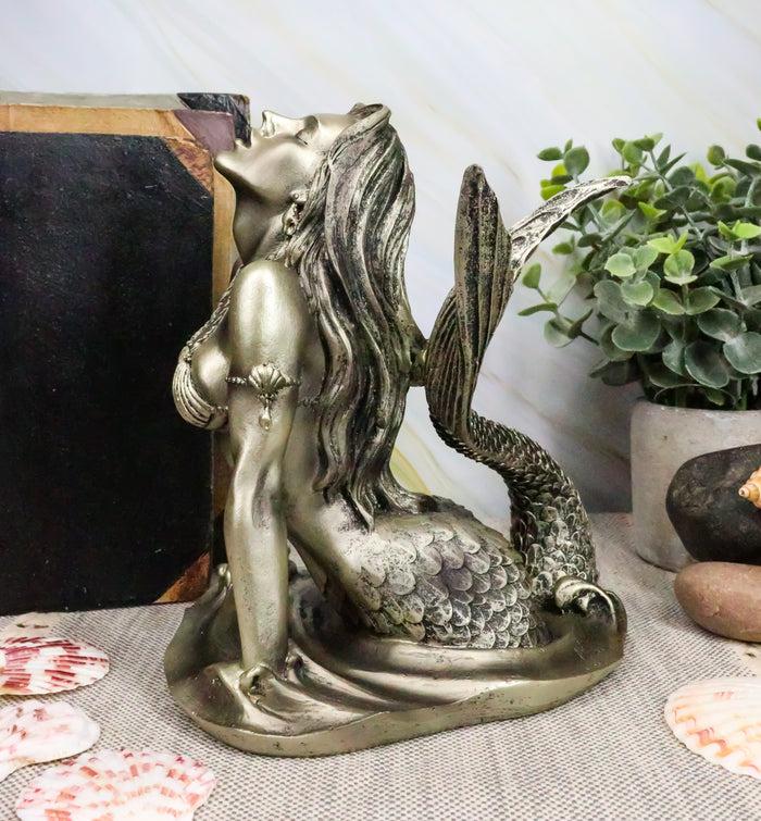 Ebros Gift Ebros Aged Bronze Resin Seductive Siren Of The Seas Mermaid Statue 7"H Figurine