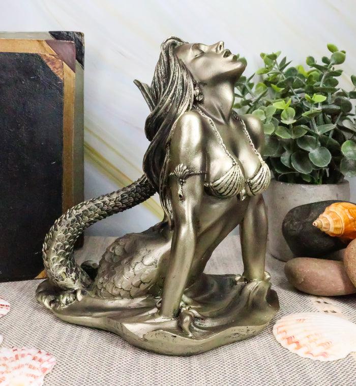 ebros gift Ebros Aged Bronze Resin Seductive Siren of The Seas Mermaid Statue 7"H Figurine