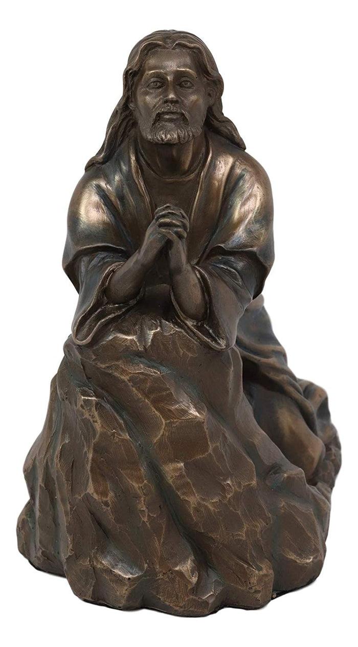 Ebros Gift Ebros Agony In The Garden Of Gethsemane Statue 6" H Roman Catholic Christian Christus Jesus Christ Kneeling In Prayer Devotional Figurine