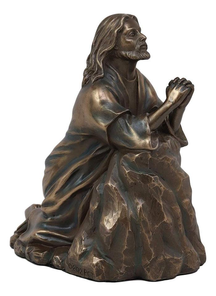 Ebros Gift Ebros Agony In The Garden Of Gethsemane Statue 6" H Roman Catholic Christian Christus Jesus Christ Kneeling In Prayer Devotional Figurine