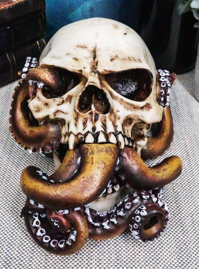 ebros gift Ebros Alien Kraken Octopus Rupturing Host Skull Statue Nautical Ocean Decor