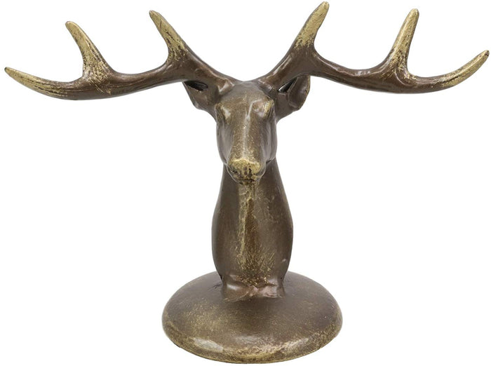 Ebros Gift Ebros Aluminum Deer Antlers Bust Eyeglass Spectacle Or Jewelry Holder Organizer