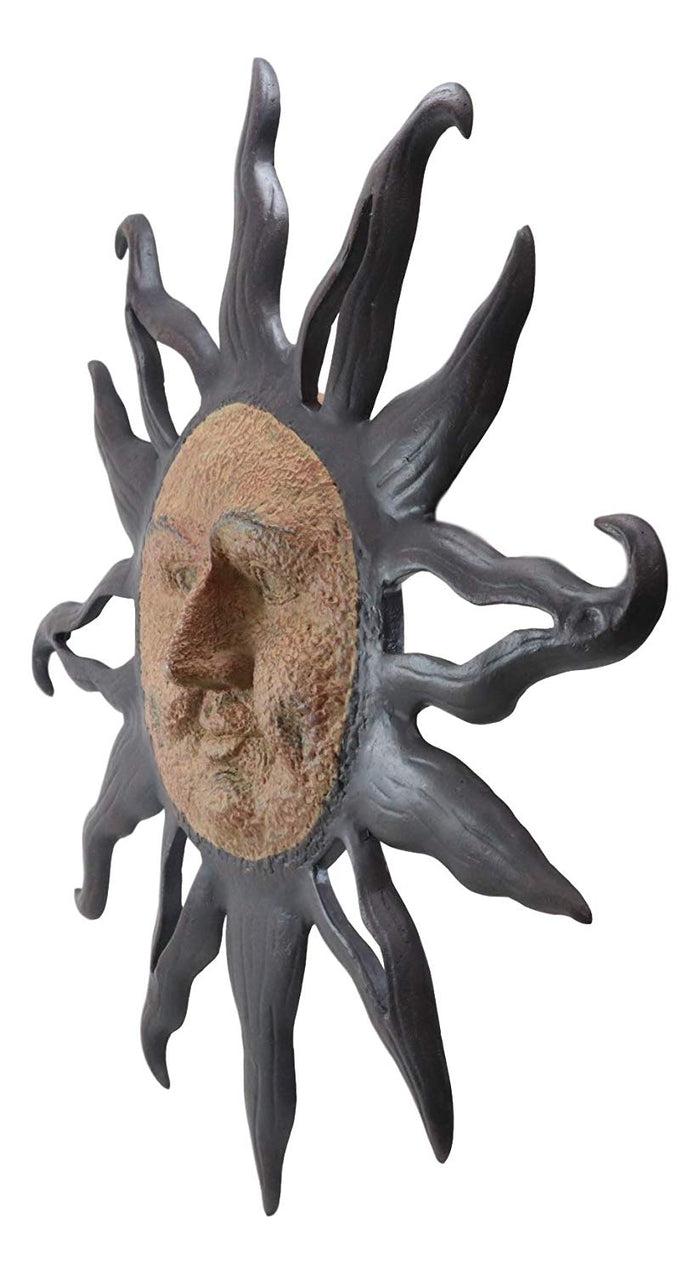 Ebros Gift Ebros Aluminum Metal Belenos Celestial Solar Radiant Celtic Sun God Wall Hanging Decor 36.25" Diameter Figurine Home Decorative Rising Sun Face Plaque 3D Art Belenus The Shining God Sculpture