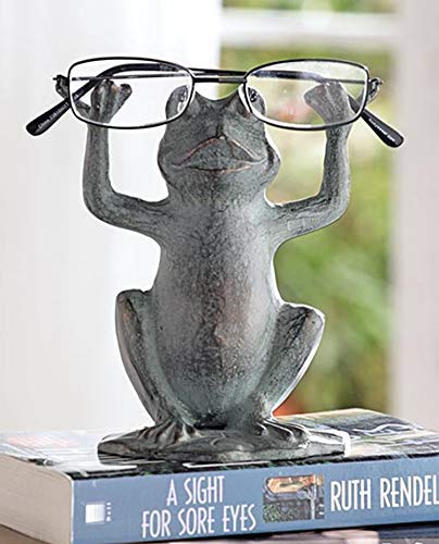 ebros gift Ebros Aluminum Whimsical Yoga Frog On Lily Pad Eyeglass Or Spectacle Holder
