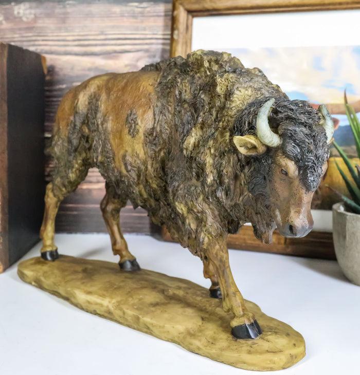 ebros gift Ebros American Bison Buffalo Standing On The Plains Decorative Figurine 9" Long