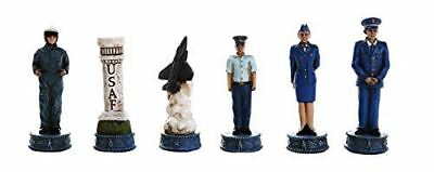 Ebros Gift Ebros American Military Branches US Air Force VS Marine Corps Chess Set W/ Glass