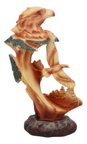 Ebros Gift Ebros American Pride Bald Eagle Bust Statue 9"H Eagle Soaring Over Rocky Cliffs