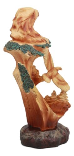 Ebros Gift Ebros American Pride Bald Eagle Bust Statue 9"H Eagle Soaring Over Rocky Cliffs