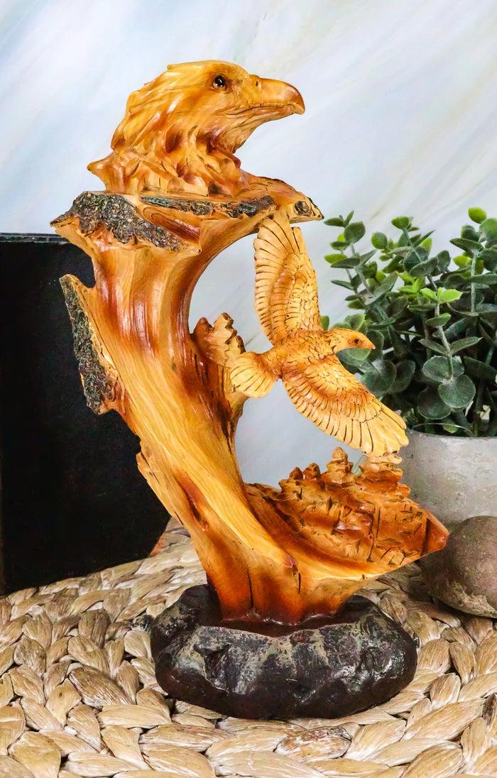 ebros gift Ebros American Pride Bald Eagle Bust Statue 9"H Eagle Soaring Over Rocky Cliffs