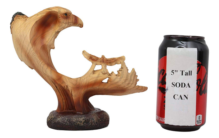 Ebros Gift Ebros American Pride Bald Eagle Bust With Soaring Eagle In Forest Rocky Statue