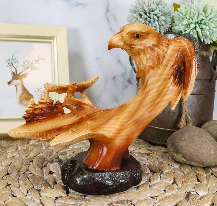 ebros gift Ebros American Pride Bald Eagle Bust With Soaring Eagle In Forest Rocky Statue