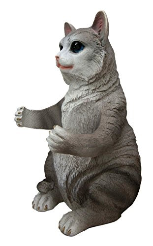 Ebros Gift Ebros American Shorthair Grey Kitty Cat Spice Salt Pepper Shakers Holder Figurine