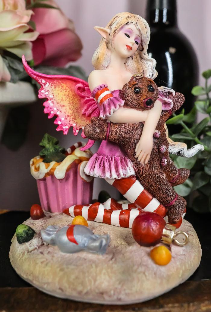 Ebros Gift Ebros Amy Brown Christmas 'TWAS The Night' Fairy Hugs Gingerbread Man Figurine